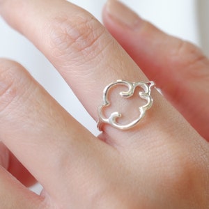 Cumulus Cloud Ring in Sterling Silver,Cloud Ring,Nature Inspired Cloud Ring,Minimalist Ring,Simple Plain Cloud ring,Thumb Ring