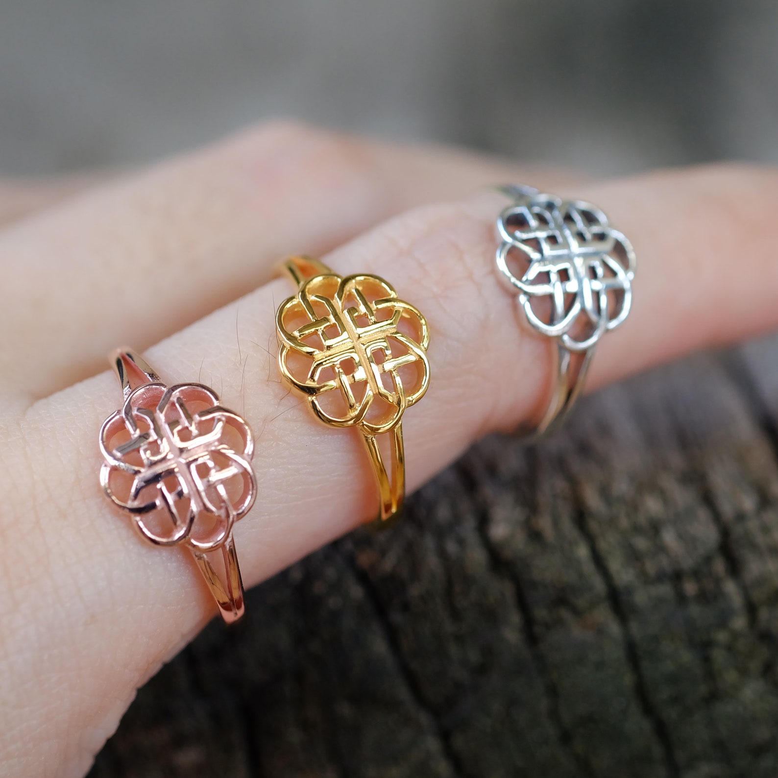 Sterling Silver Celtic Knot Ring – Choose Your Size & Finish - View #6