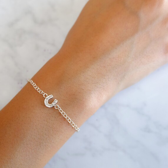Silver horseshoe deals bracelet