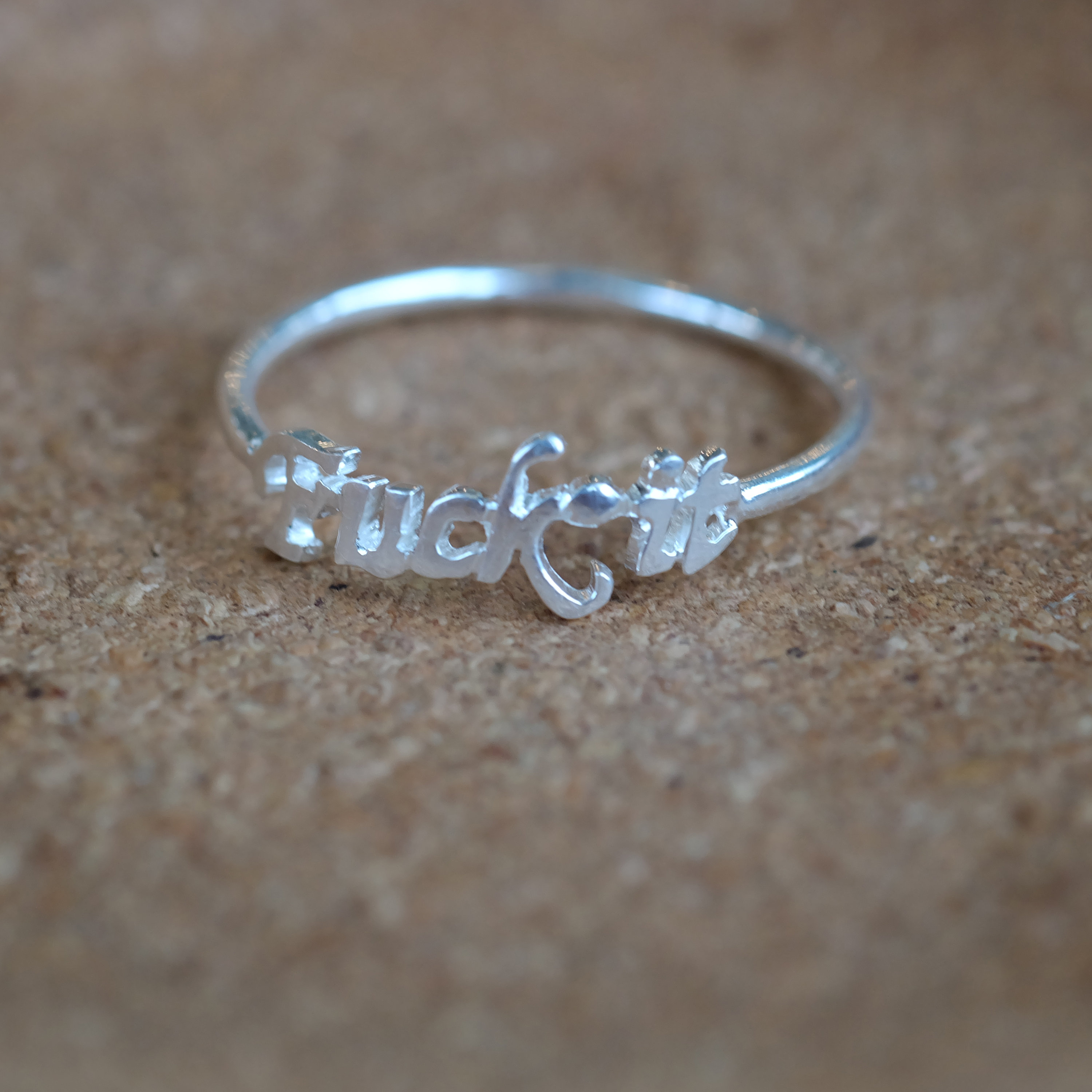 Sterling Silver F*ck It Ring: Statement Novelty Jewelry , Popular 