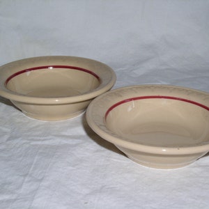 &quot;2er Set Shenango Incaware Restaurant Grade Tan und Rot 13,5 cm Dessert / Sauce / Obstschalen