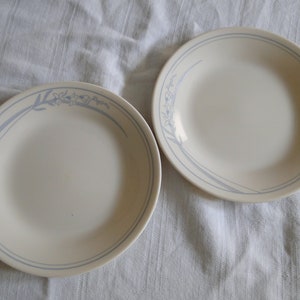 Set of 2 Corning Corelle BLUE LILY Pattern 6-3/4&quot; Bread Plates
