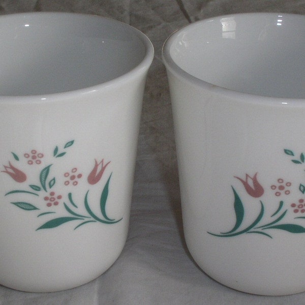 Set of 2 Corning Corelle ROSEMARIE Pattern Suprema Style Coffee Cups