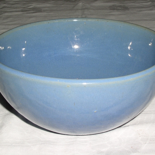 Blue Glazed Clay 2qt Mixing Bowl