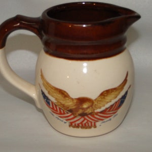 McCoy Spirit of 76 CARVED WOODEN EAGLE Pattern 4-1/8&quot; Creamer