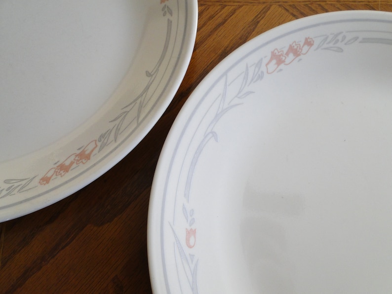 Set of 2 Corning Corelle ROSE Pattern 10-1/4 Dinner - Etsy