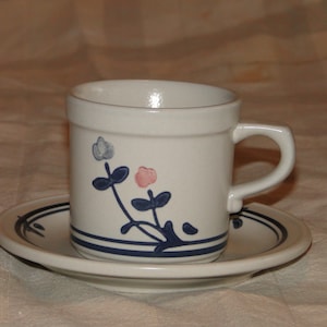 Pfaltzgraff WINDSONG Pattern Coffee Cup & Saucer Set