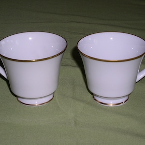 Set of 2 Noritake Contemporary Fine China HERITAGE Pattern Coffee Cups