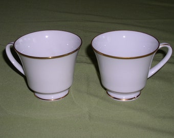 Set of 2 Noritake Contemporary Fine China HERITAGE Pattern Coffee Cups