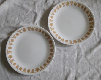 Set of 2 Corning Corelle BUTTERFLY GOLD Pattern 8.5" Luncheon Plates