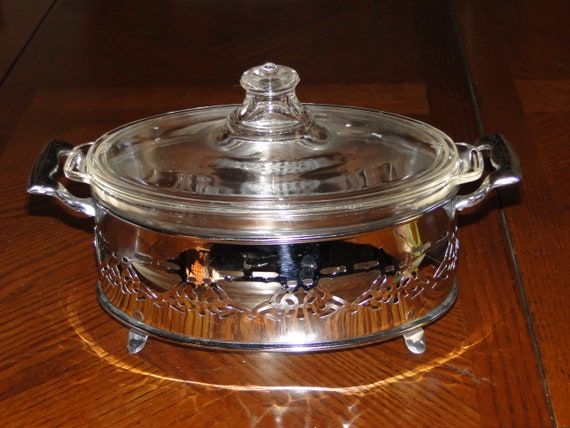 Vintage Pyrex Clear Glass 1 Quart Covered Casserole Dish 023-623-B