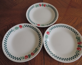 Lot of 3 Corning Corelle FARM FRESH Pattern 6.75" Bread Plates