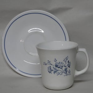 Corning Corelle COLONIAL MIST Pattern Coffee Cup and Saucer