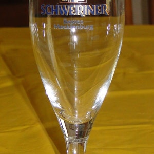 SCHWERINER BEER Footed Pilsner 12oz Glass
