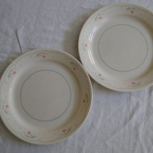 Set of 2 Corning Corelle CALICO ROSE Pattern 10-1/4&quot; Dinner Plates