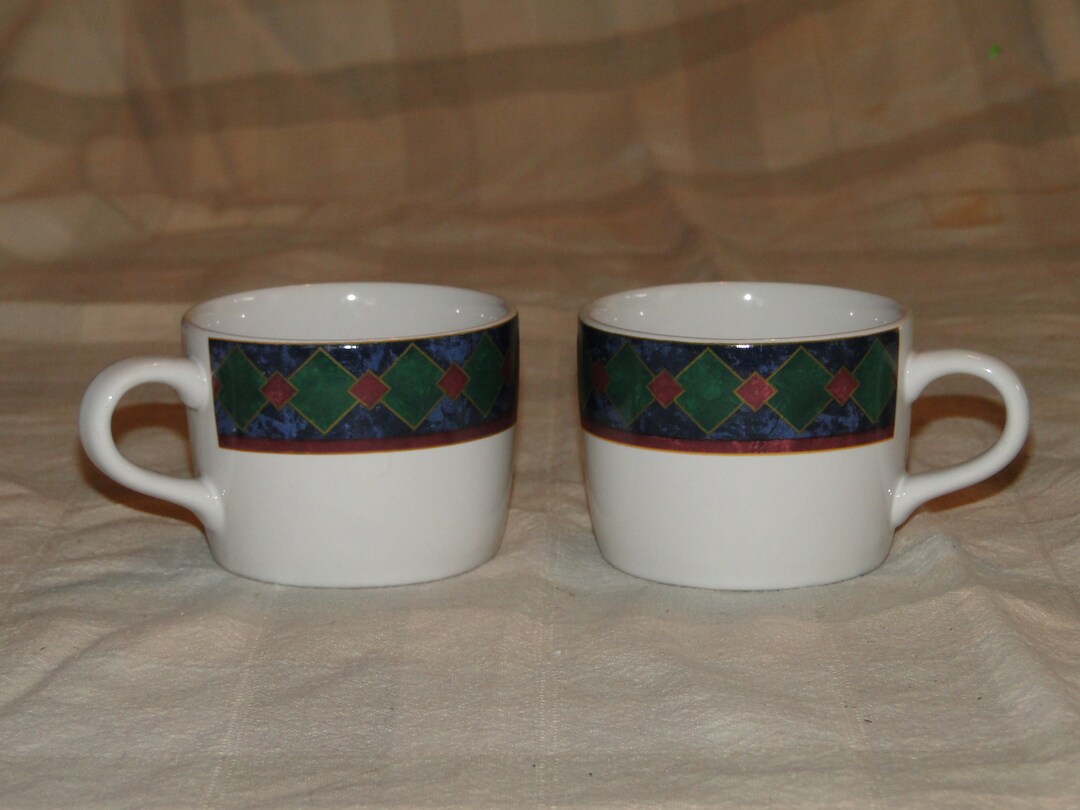 Set of 2 Pfaltzgraff AMALFI CLASSIC Pattern Coffee Cups - Etsy