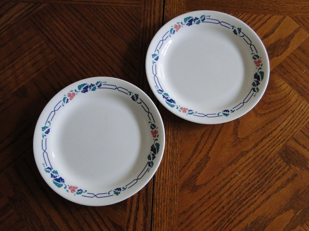 Set of 2 Corning Corelle INTRIGUE Pattern 71/4 Bread Plates Etsy