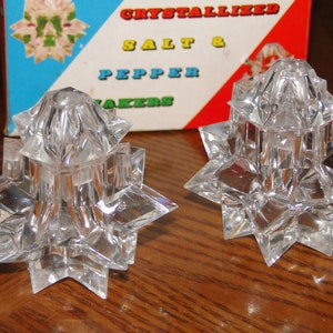 Crystallized Plastic Salt & Pepper Shaker Set - NEW