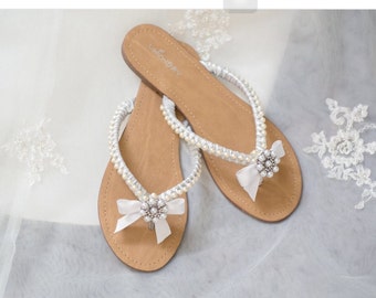 Wedding Sandal Custom/Handmade with Pearls