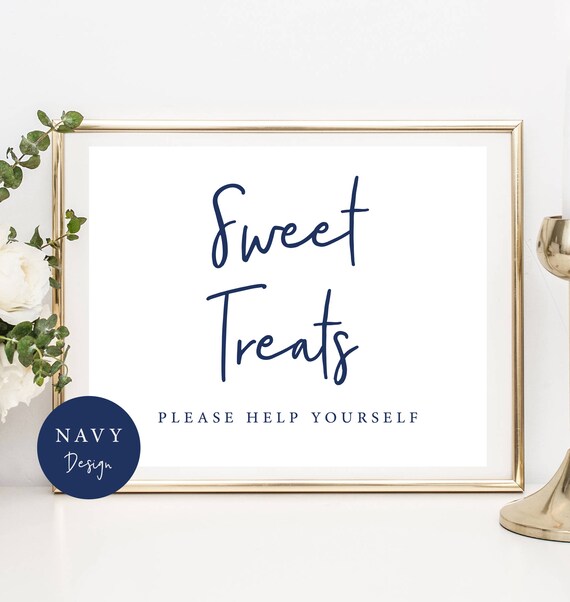 Sweet Treats Sign Wedding Sweet Favor Sign Printable Sign Etsy