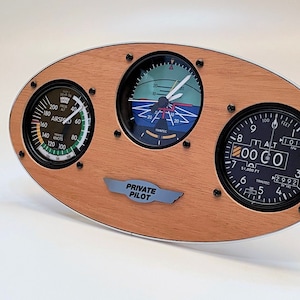 Cessna Six Pack Flight Deck Displays - Private Pilot Home Decor - Aviation Cockpit Instrument Panel - Student Pilot Aviator Collectible Gift