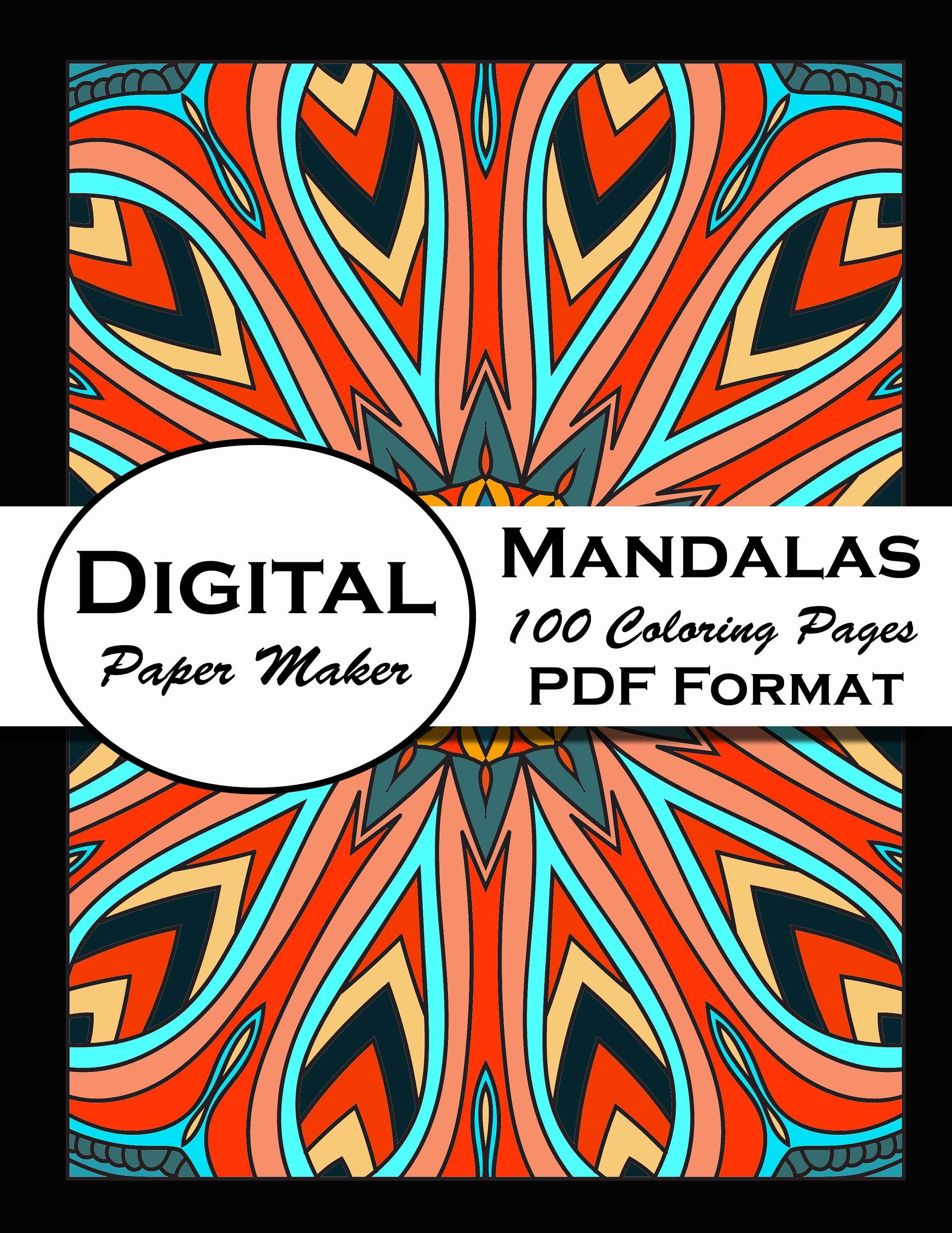 Mandala Coloring Pages for Adults and Teens | Printable Digital ...
