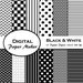 Black and White Digital Paper Designs that can be used for scrap booking, clipart, backgrounds, invitations, and more. Instant download.