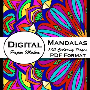 Mandala Coloring Pages for Adults and Teens | Printable Digital Coloring Pages (Instant PDF Download)