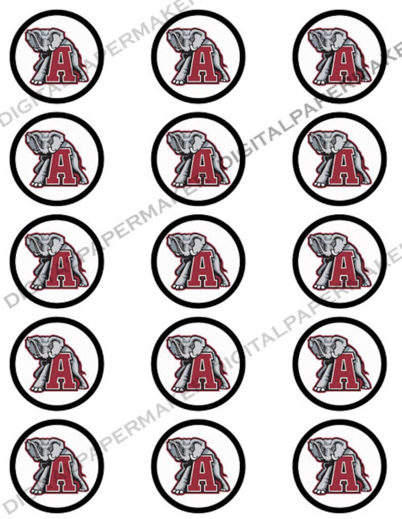 Alabama Crimson Tide Party Pack to Use for Scrapbooking, Clipart ...