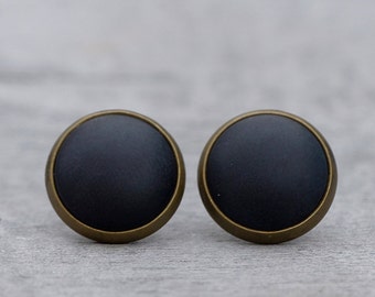 Noble, matt black Studs