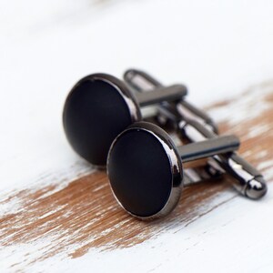 Cufflinks // Matt black image 4