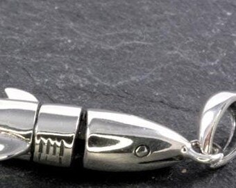 Shark, Shark, pendant, movable, 925 sterling silver
