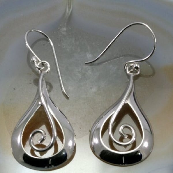 Drop, earrings, 925 Sterling Silver