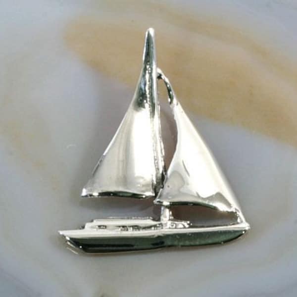 Sailing yacht, pendant, 925 sterling silver