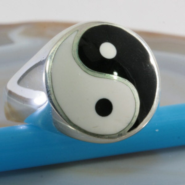 Yin Yang,925 Sterling Silver, Ring