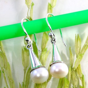 Sweet water pearls and silver , earrings