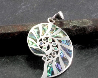 Abalone, PowerShell, pendant, 925 sterling silver