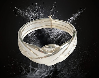 Puzzle ring, silver, 4 bands