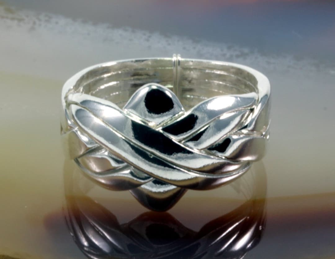 Puzzle Ring, 6 Lines, 925 Sterling Silver, New Design Etsy UK