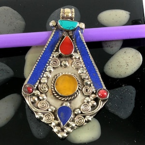 Colourful pendant from central asia  --  5072