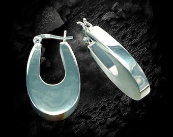Hoops, 925 sterling silver