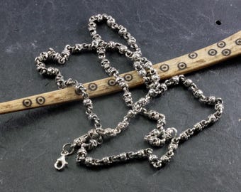 Skulls, skull, necklace, sterling silver, solid