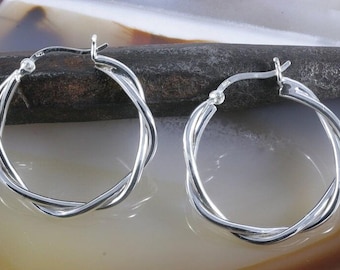 Hoops, 925 sterling silver