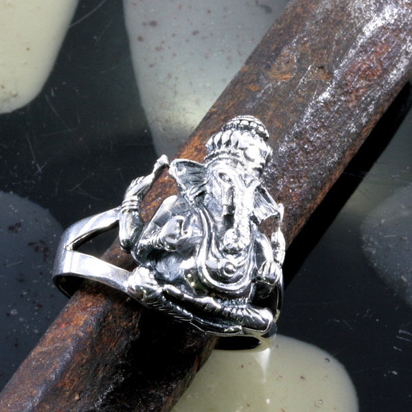 Lord Ganesh, 925 sterling silver, ring