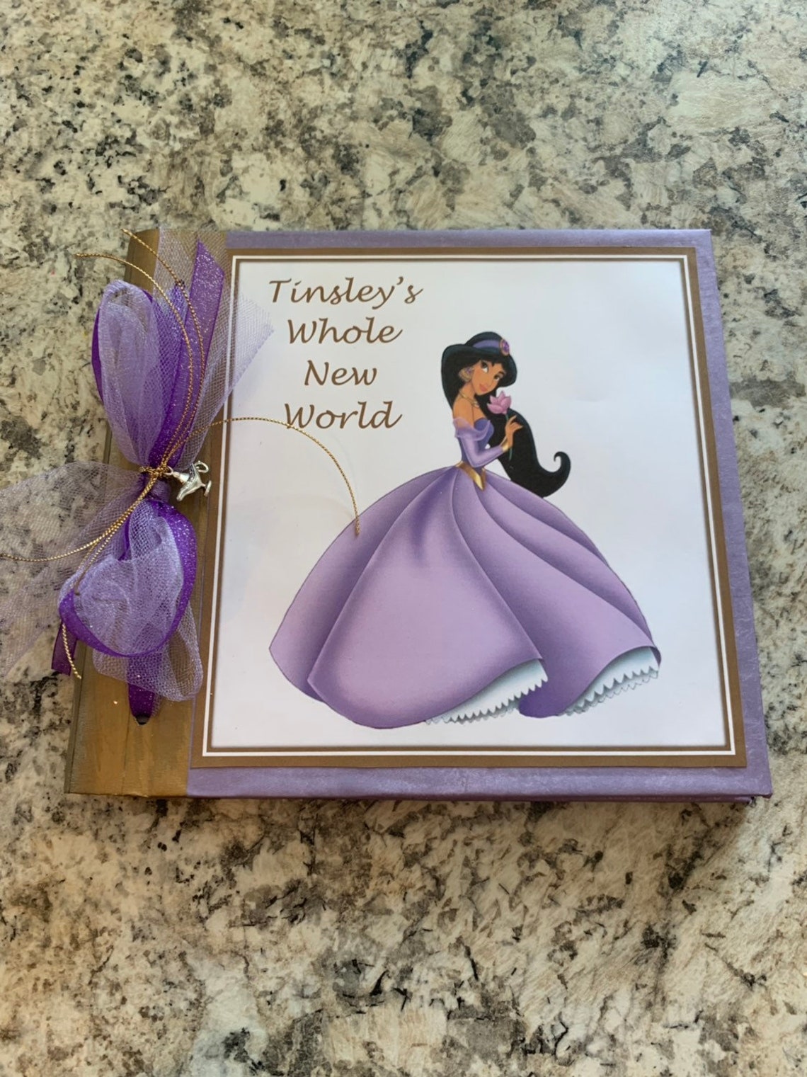 Princess Jasmine Autograph Book Purple Dress Aladdin Disney Etsy