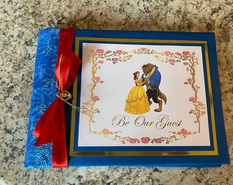 Beauty and the Beast Wedding Guest Book, 8-1/2x11, Disney Wedding Book, Belle Wedding, Wedding Guest Book, Fairytale Wedding