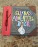 Personalized Adventure Book Disney Autograph Book , Travel Journal with Hand Painted Name from Disney Pixar Up 6' x 6 ' or 8 x 8 