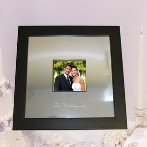 Guest Book Engravable Signature Frame, Pink or Black, Personalized, Guest Book Idea with Metal Mat Board, Signing Board, Signature Mat