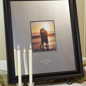 ON SALE Elegant Signature Frame, Wedding Guestbook Alternative, Anniversary, Metal Mat, Award, Guest Book Idea, Signing Board, Signature Mat