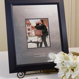 Contemporary Signature Frame, Wedding Guestbook Alternative, Anniversary, Metal Mat, Guest Book Idea,Signing Board, Signature Mat